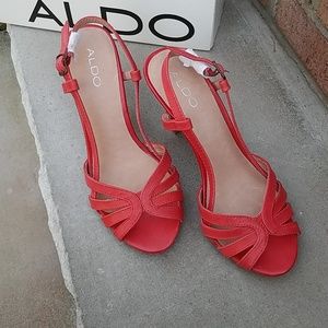 Aldo leather high heel sandals